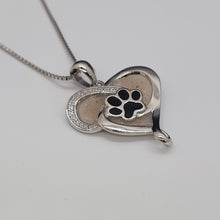 Load image into Gallery viewer, Heart and Paw Cremation Necklace