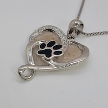 Load image into Gallery viewer, Heart and Paw Cremation Necklace