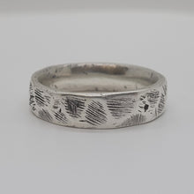 Load image into Gallery viewer, Rustic Sterling Silver Wedding Band