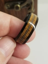 Load image into Gallery viewer, Whiskey Barrel Wood & Guitar String Ring