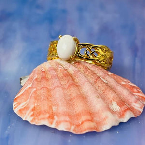 Breast Milk Ring - Celtic Gold-Plated Band