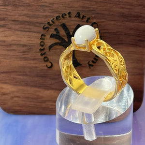 Breast Milk Ring - Celtic Gold-Plated Band