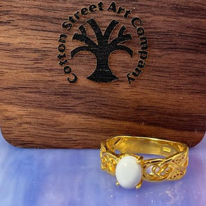 Breast Milk Ring - Celtic Gold-Plated Band