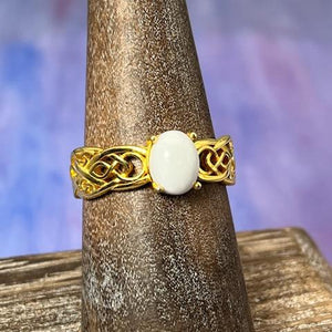 Breast Milk Ring - Celtic Gold-Plated Band