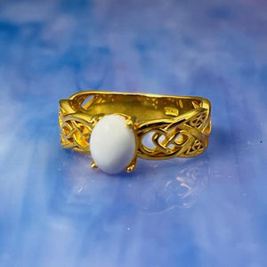 Breast Milk Ring - Celtic Gold-Plated Band