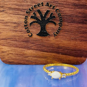 Breast Milk Ring - Gold Plated Stackable Band