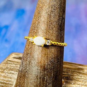 Breast Milk Ring - Gold Plated Stackable Band
