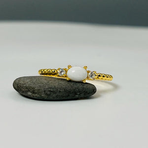 Breast Milk Ring - Gold Plated Stackable Band