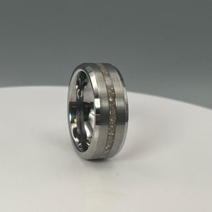 Thin Line of Love Tungsten Memorial Ring