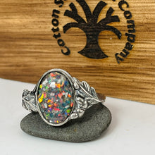Load image into Gallery viewer, Under the Oak Memorial Ring - Sterling Silver and Custom Opals
