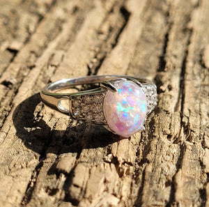 Memorial Opal Princess Ring * Ashes Infused with Opals