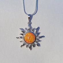 Load image into Gallery viewer, Sunshine Memorial Pendant * Sterling Silver, Opals and Memorial Material
