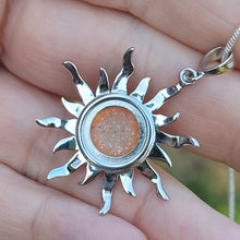 Load image into Gallery viewer, Sunshine Memorial Pendant * Sterling Silver, Opals and Memorial Material
