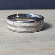 Load image into Gallery viewer, Double Channel Memorial Ring * One Ring To Memorialize Mom and Dad
