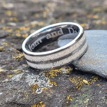 Load image into Gallery viewer, Double Channel Memorial Ring * One Ring To Memorialize Mom and Dad

