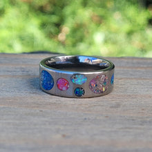 Load image into Gallery viewer, Titanium Memorial Ring - Holes in My Heart Band
