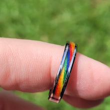 Load image into Gallery viewer, Pride &amp; Love Handmade Ring ~ 4mm Narrow Band Perfect for Everyone
