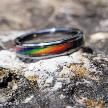 Load image into Gallery viewer, Pride &amp; Love Handmade Ring ~ 4mm Narrow Band Perfect for Everyone
