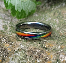 Load image into Gallery viewer, Pride &amp; Love Handmade Ring ~ 4mm Narrow Band Perfect for Everyone
