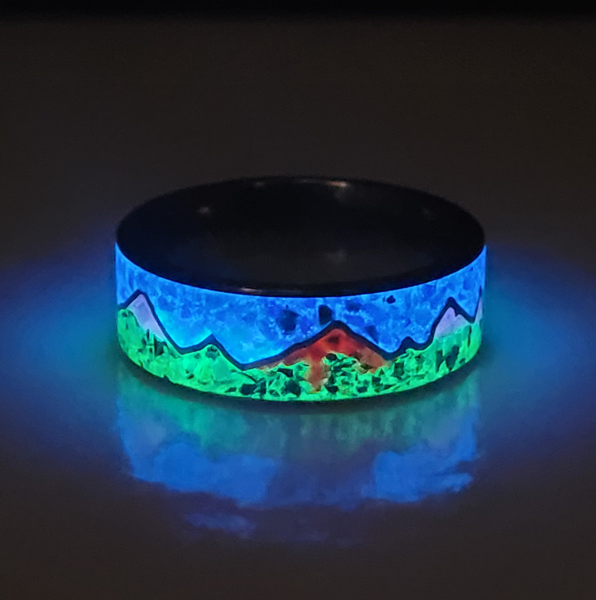 Mountains of Fire & Ice Ring - Titanium Ring – Cotton Street Art Company