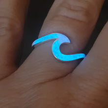 Load image into Gallery viewer, Ocean Wave - Custom Opal &amp; Sterling Silver Keepsake Ring
