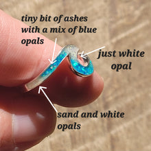 Load image into Gallery viewer, Ocean Wave - Custom Opal &amp; Sterling Silver Keepsake Ring
