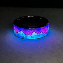 Load image into Gallery viewer, Mountains of Fire &amp; Ice Ring - Titanium Ring
