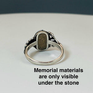 The Weeping Willow Sterling Silver and Tru-Stone Memorial Ring