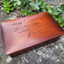 Load image into Gallery viewer, Keepsake Box Engraved With Your Family Member&#39;s Handwriting
