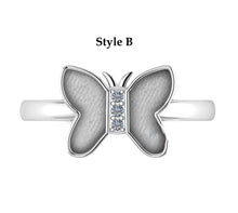 Load image into Gallery viewer, Custom Butterfly Memorial Ring - Sterling Silver
