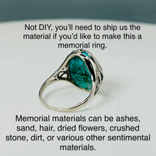 Load image into Gallery viewer, Rhodium Plated Sterling Silver and Turquoise Tru-Stone Ring
