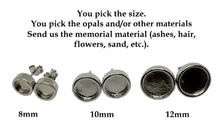 Load image into Gallery viewer, Custom Sterling Silver Stud Memorial Earrings
