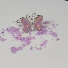 Load and play video in Gallery viewer, Custom Butterfly Memorial Ring - Sterling Silver
