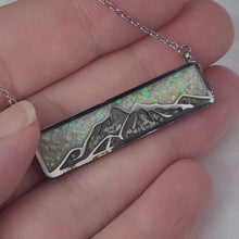 Load and play video in Gallery viewer, Mountain Memorial Necklace - Stainless Steel
