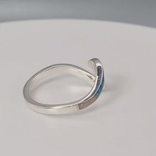Load and play video in Gallery viewer, Ocean Wave - Custom Opal &amp; Sterling Silver Keepsake Ring
