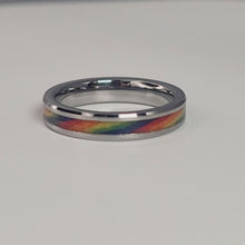 Load and play video in Gallery viewer, Pride &amp; Love Handmade Ring ~ 4mm Narrow Band Perfect for Everyone
