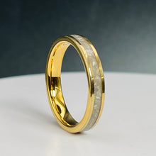 Load image into Gallery viewer, Gold Plated Tungsten Memorial Ring
