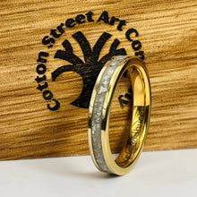 Load image into Gallery viewer, Gold Plated Tungsten Memorial Ring
