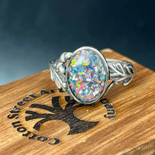 Load image into Gallery viewer, Under the Oak Memorial Ring - Sterling Silver and Custom Opals
