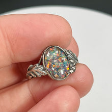 Load image into Gallery viewer, Under the Oak Memorial Ring - Sterling Silver and Custom Opals
