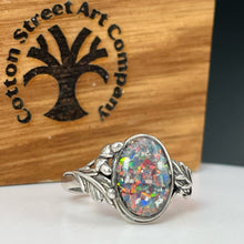 Load image into Gallery viewer, Under the Oak Memorial Ring - Sterling Silver and Custom Opals
