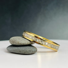 Load image into Gallery viewer, Gold Plated Tungsten Memorial Ring

