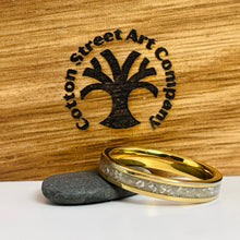 Load image into Gallery viewer, Gold Plated Tungsten Memorial Ring
