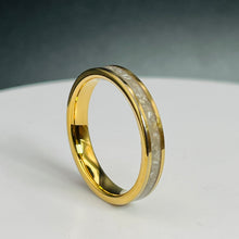 Load image into Gallery viewer, Gold Plated Tungsten Memorial Ring
