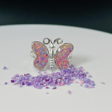 Load image into Gallery viewer, Custom Butterfly Memorial Ring - Sterling Silver
