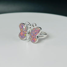 Load image into Gallery viewer, Custom Butterfly Memorial Ring - Sterling Silver
