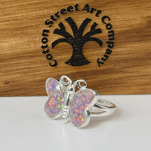 Load image into Gallery viewer, Custom Butterfly Memorial Ring - Sterling Silver
