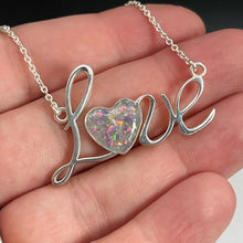 Load image into Gallery viewer, Sterling Silver "LOVE" Memorial Keepsake Necklace
