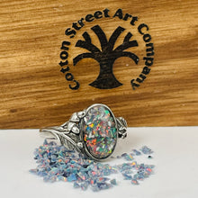 Load image into Gallery viewer, Under the Oak Memorial Ring - Sterling Silver and Custom Opals
