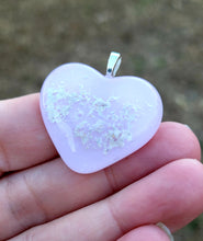 Load image into Gallery viewer, Ash Infused Pink Glass Memorial Necklace
